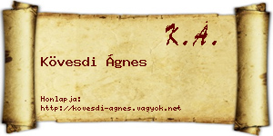 Kövesdi Ágnes névjegykártya